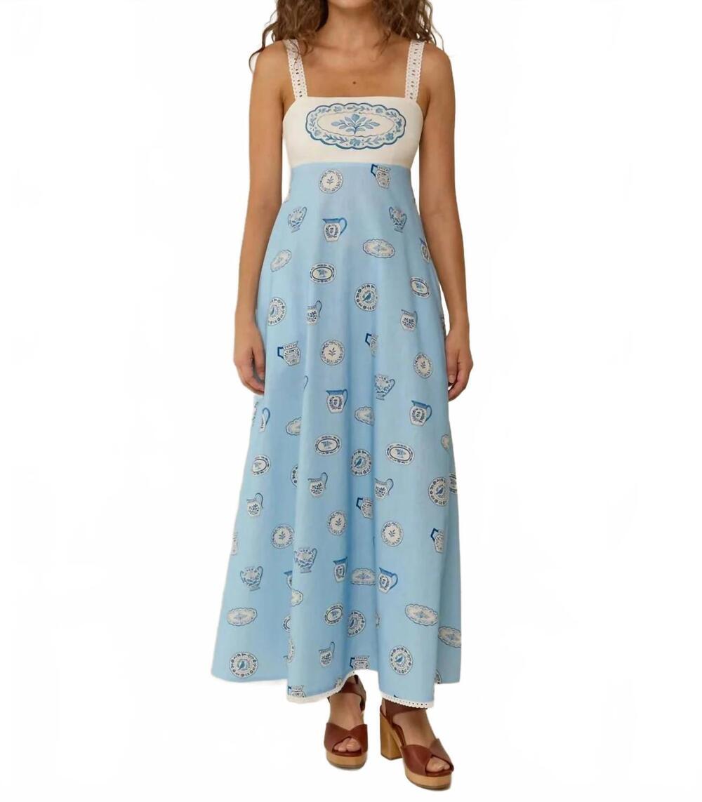 NEW PALM NOOSA print maxi dress in ginger jars
